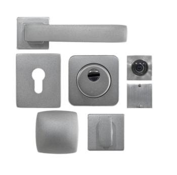 KIT ACCESSORI ALLUMINIO ARGENTO QUADRO